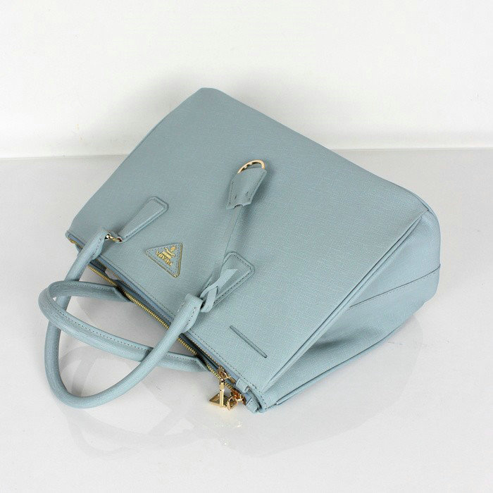 2014 Prada saffiano calfskin 33cm tote BN2274 lake blue